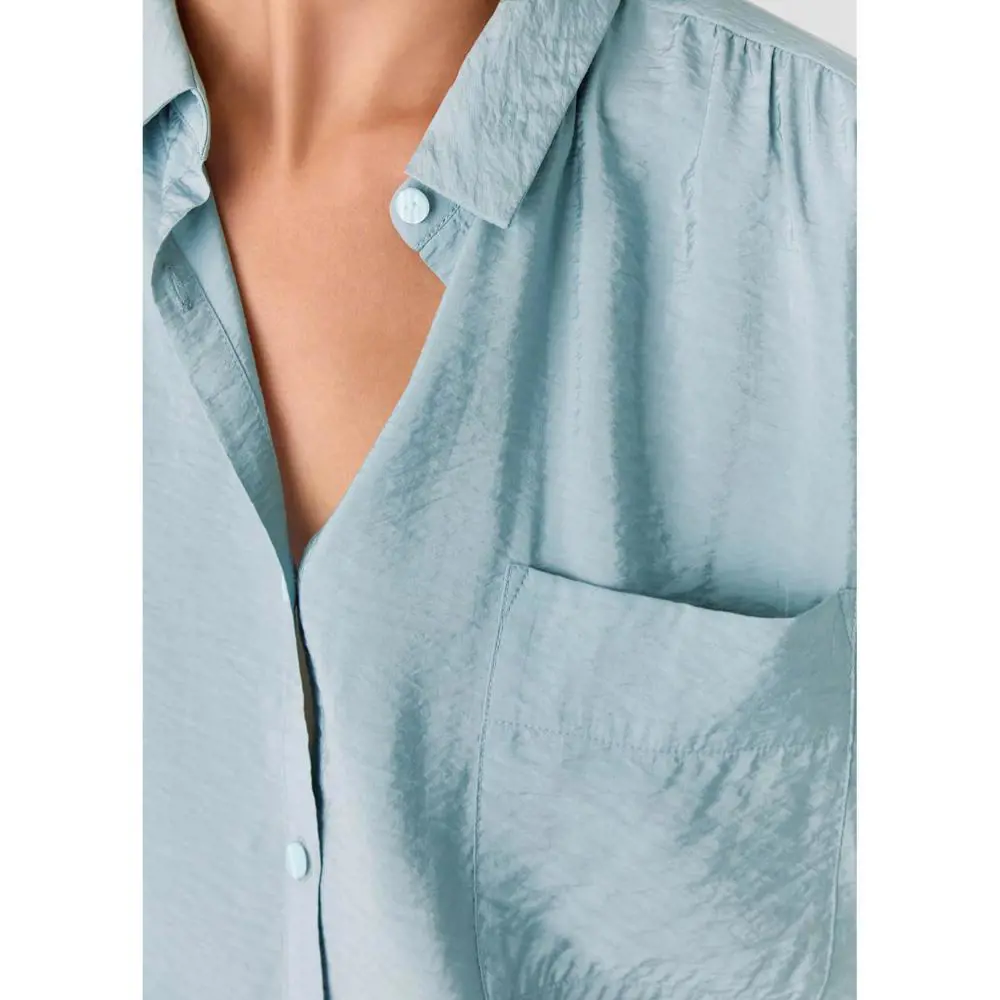 Whistles Pale Blue Nicola Button Through Shirt
